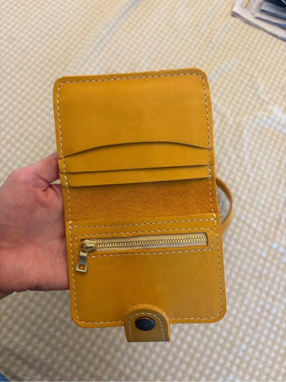 Portland Leather Crossbody bag + matching wallet Retired Mustard Leather Set